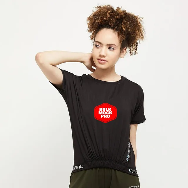 Black T-shirt mockup