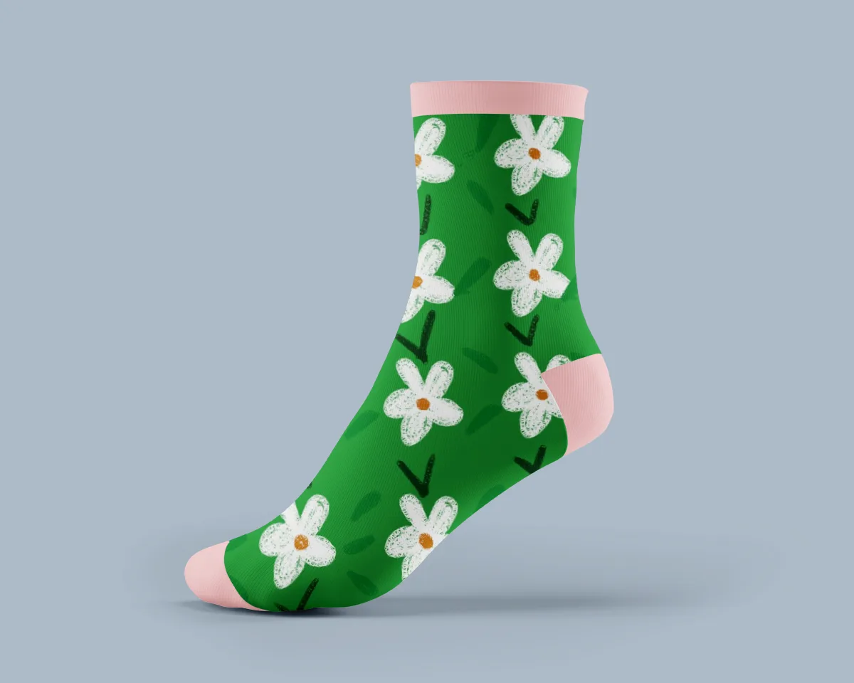 Cute socks mockup